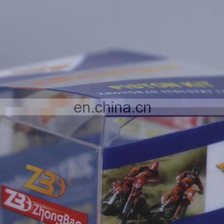 wholesale custom PVC packing box printing, PP plastic box, transparent storage box for motorcycle piston kit