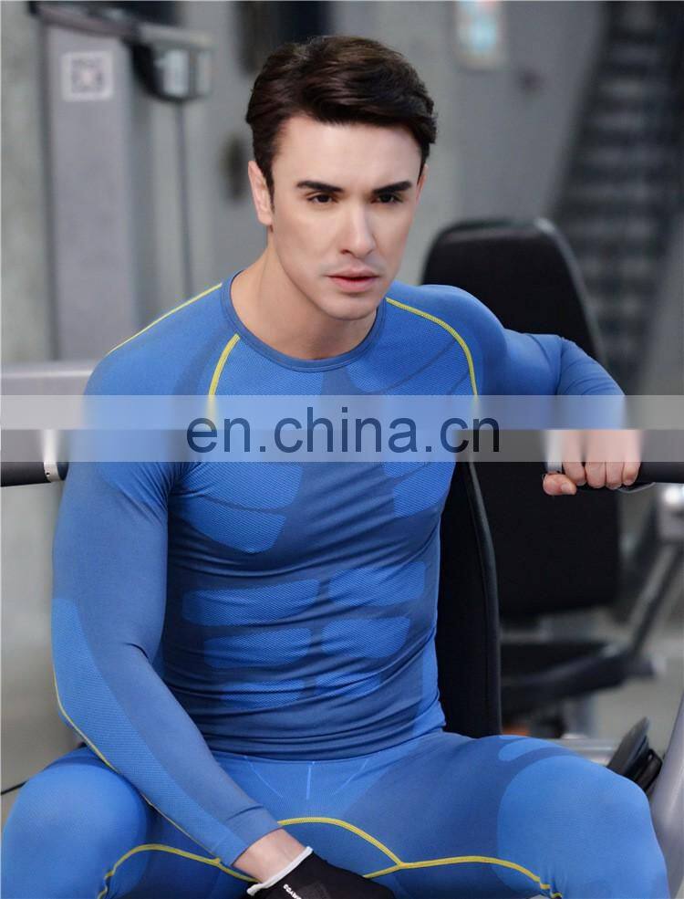Wholesale Men's Long Sleeve T-Shirt Gym Fitness Wear Cool Dry Compression Top