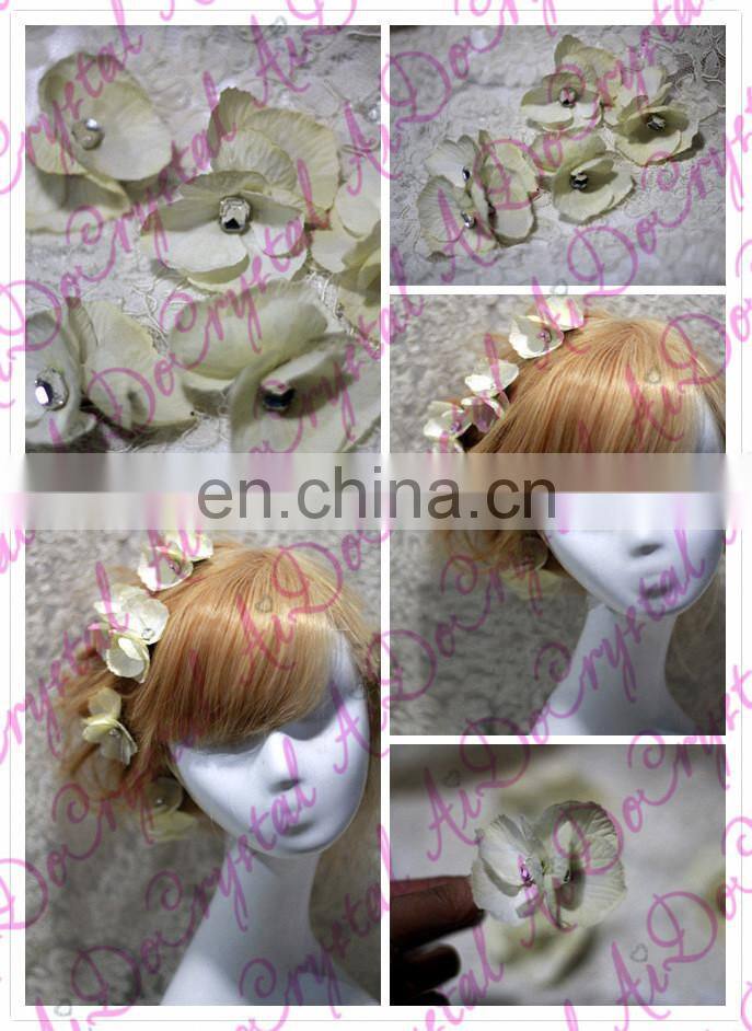 Aidocrystal Lace Bridal Headband Wedding Hair Accessories handmade floral wedding headpiece