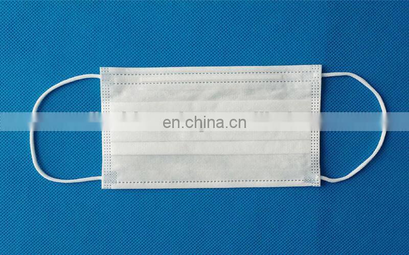 Blue round ear loop 3ply Medical disposable nonwoven face mask