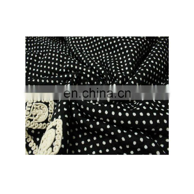 2017 Summer Casual Knitted Dress Border Embroidered Dot Printed Sleeveless Braces Dress for Women