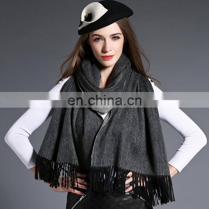 Wholesal Higher Quality 100% Cashmere Scarf Pashmina Grey