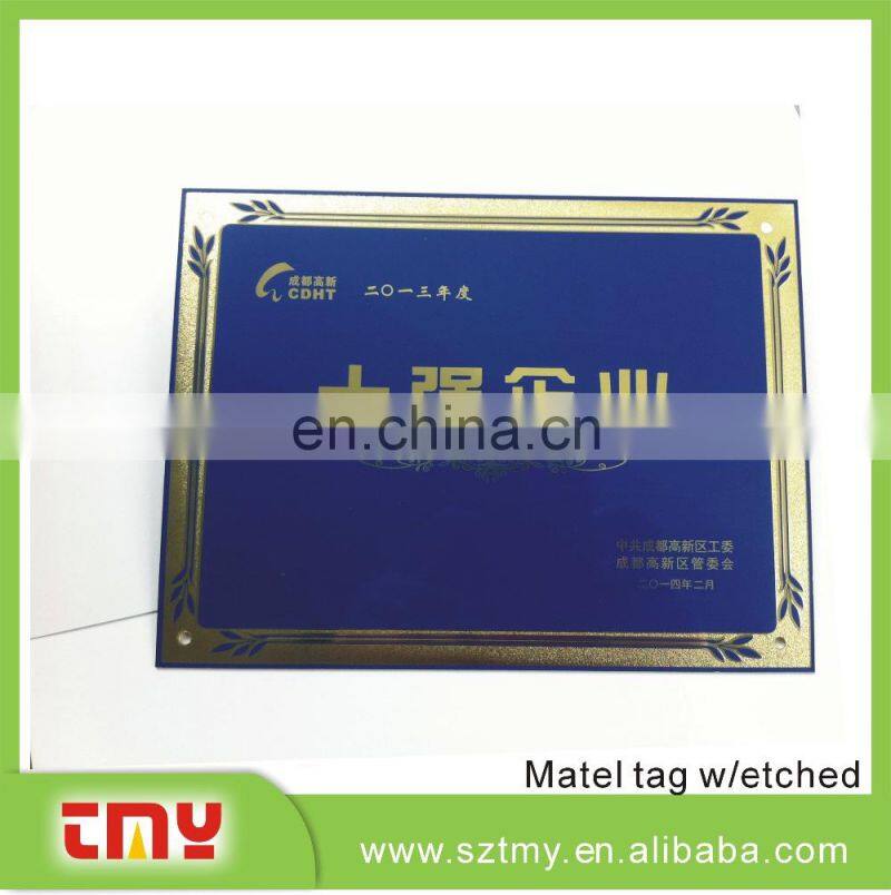 Custom Made printing Company Logo design Brass Metal Plate