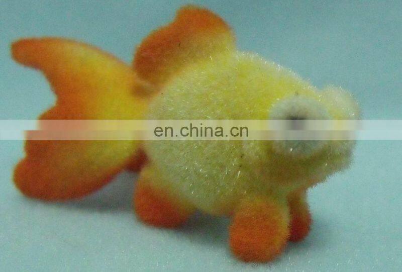 goldenfish flocked animal toy