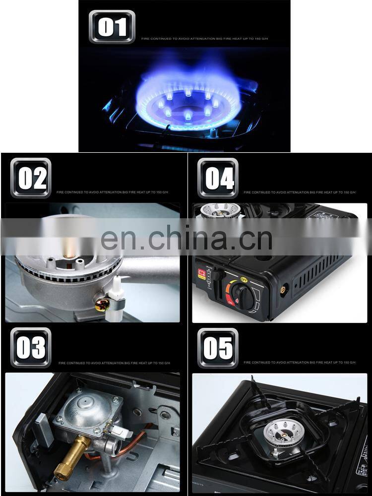 camping portable biogas stove with gas cylinder