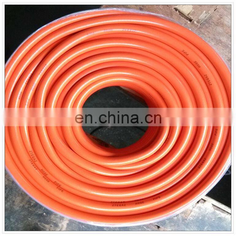 Hot Price!!! 8mm Orange Cheap Braided Reinforced PVC Hose Gas LPG Use For Africa Market