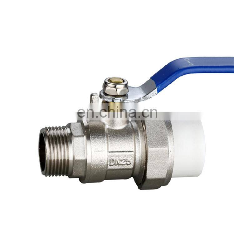 Manual PPR brass ball valve pvc ball valve handle ball valve pvc