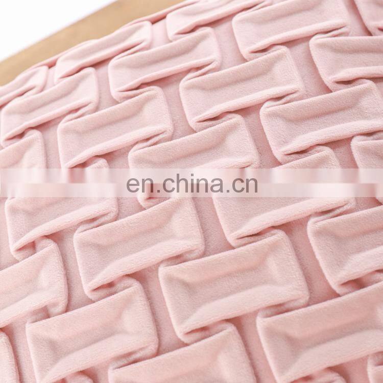 Fashion Soft Hand Home Decor Sofa Wrinkle Velvet Pink Cushion