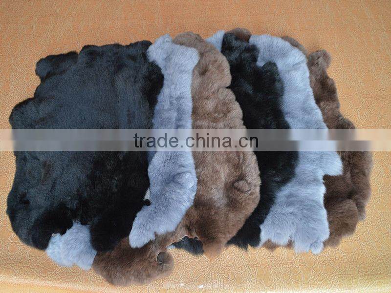 Tanned rabbit fur skins