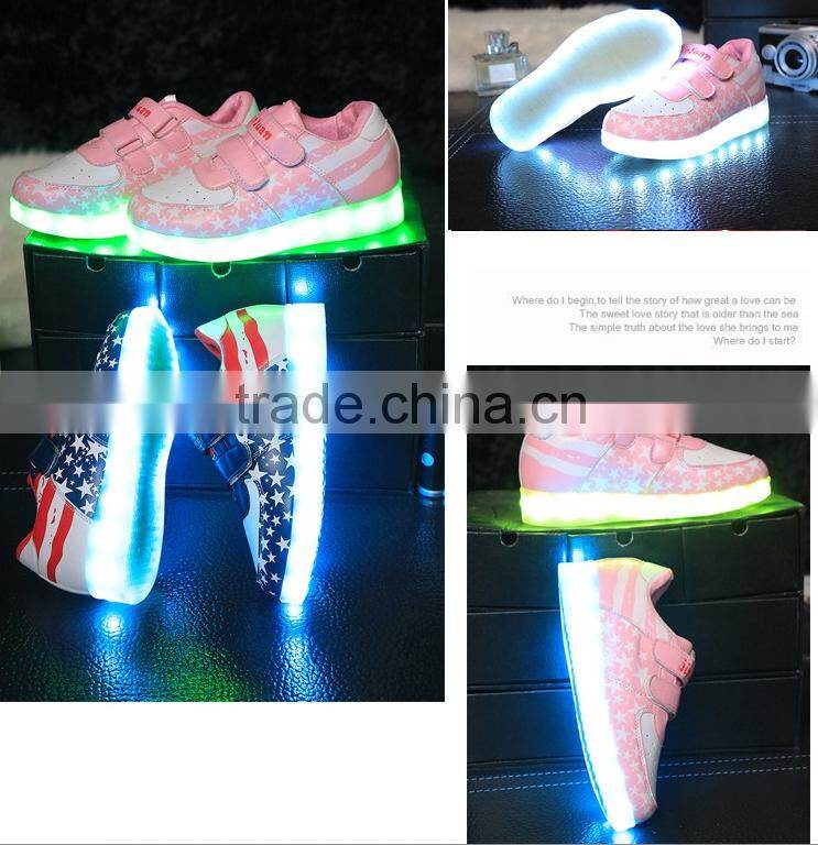 LED kids shoes, LED luminous lighting shoes sneaker for kids, LED light up kids shoes