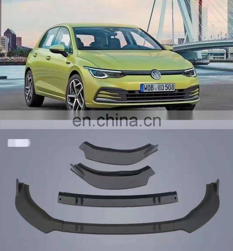 Car Accessories Front Bumper Shovel Lip Spoiler Diffuser Fit For VW GOLF 8 2020+ Front Lip