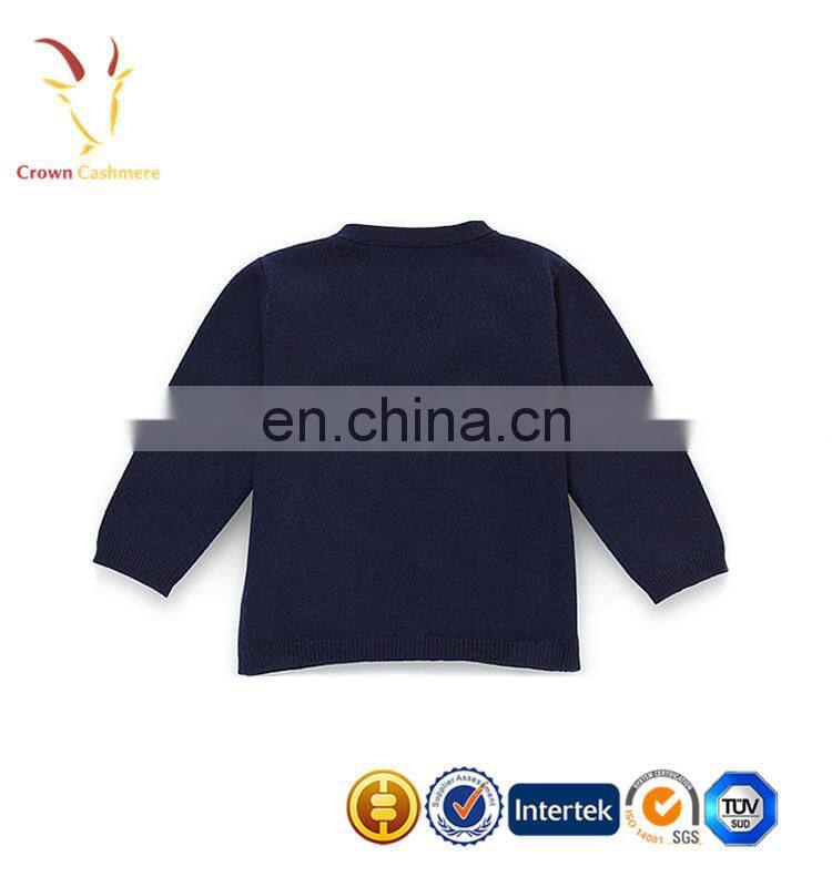 Pure Color Cashmere Kids Knitwear Wool Sweater Cardigan