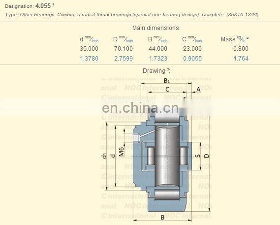 Forklift Side Roller Bearing ZGN357036E