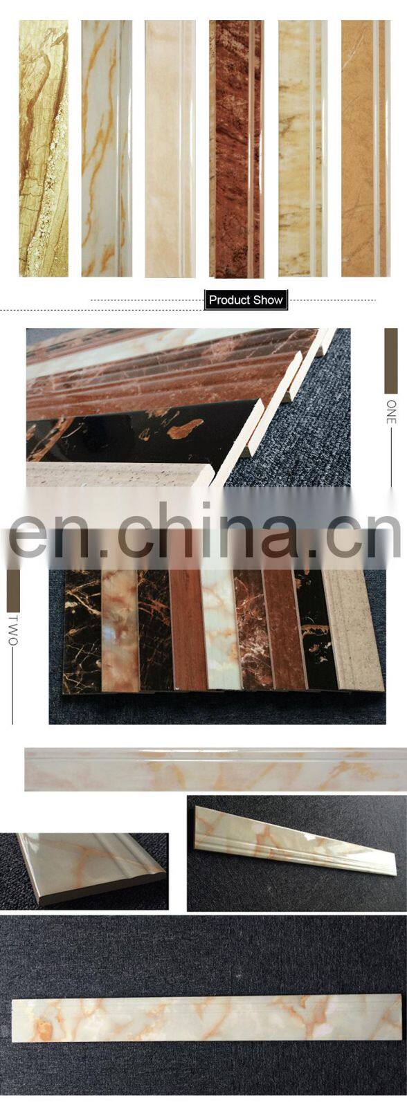 China suppliers wood effect ceramic skirting tile for sale