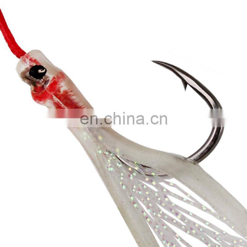Amazon Quality Strong Stainless Steel Ring Jigging Hook Double Assist Mini Squid Jig Hook