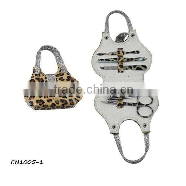 Small mirror inside portable manicure set