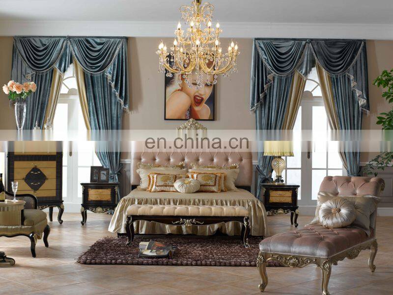 American royal luxury wood double bed luxury bedroom furniture