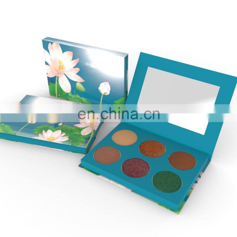 Wholesale Flower Color Cover Paint Makeup Cardboard Pan Paper Packaging Case Nude Buy Eyeshadow Palette Package