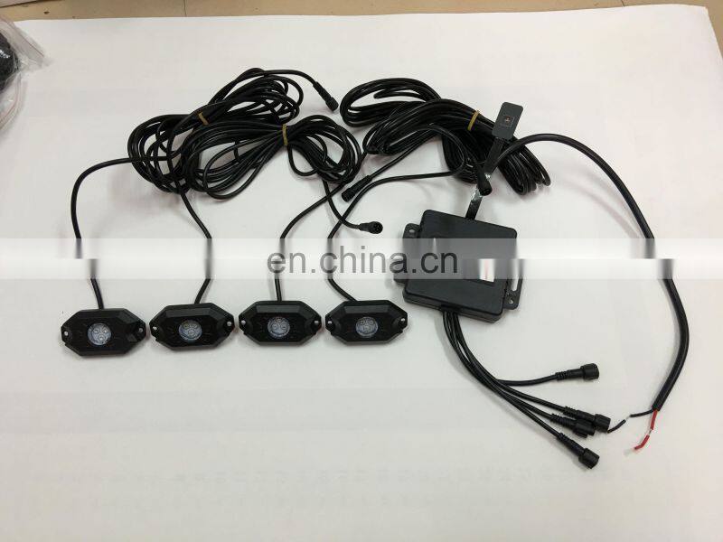 J140 LED rock light 4PCS RGB 4 pods for all car LANTSUN