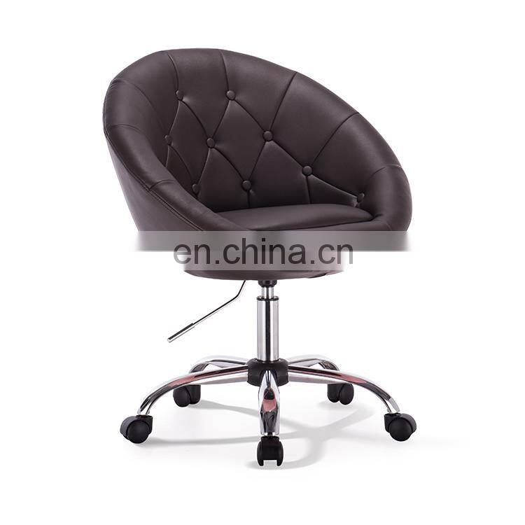 Lounge hydraulic chair wheels pu leather japanese salon waiting chair