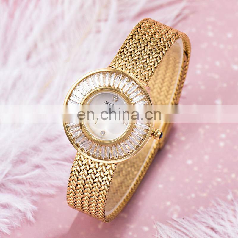 MissFox 2804 fashion Quartz watch for women luxury gift case Stainless Steel women watches luxury elegant