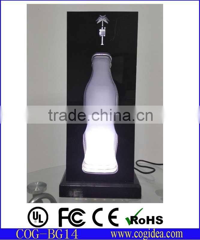 Soft drink advertisement bottle stand , Soda bottle display rack for promotion