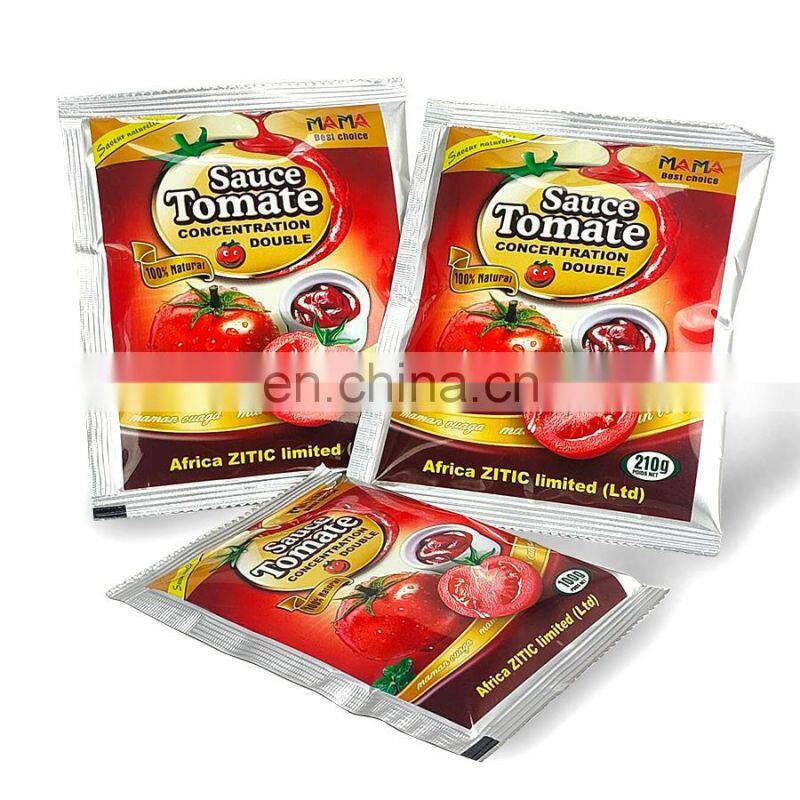 Aluminium Foil RCPP Plastic Sauce Ketchup Packaging Printed Auto Filling Roll Film For Food