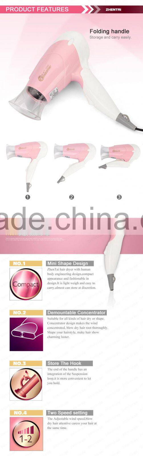 Cheap Price Foldable Mini Hair Dryer with Travel