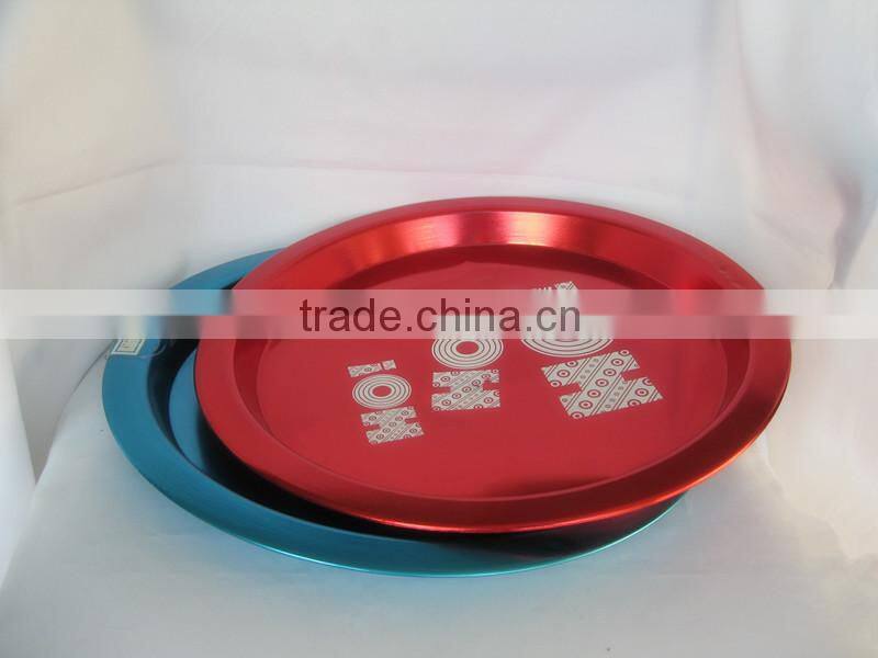 CCKT-203 2014 Best promotion Barware Circle Aluminum serving tray