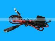 UL SPT -2 18 AWG cable with SAE plug to 15 A battery clip Cable Assembly