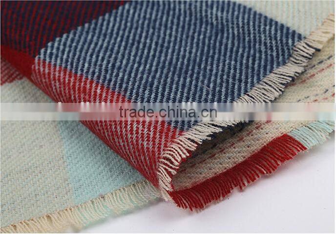 New Tassel Striped Plaid Fashion Woman Cashmere Poncho