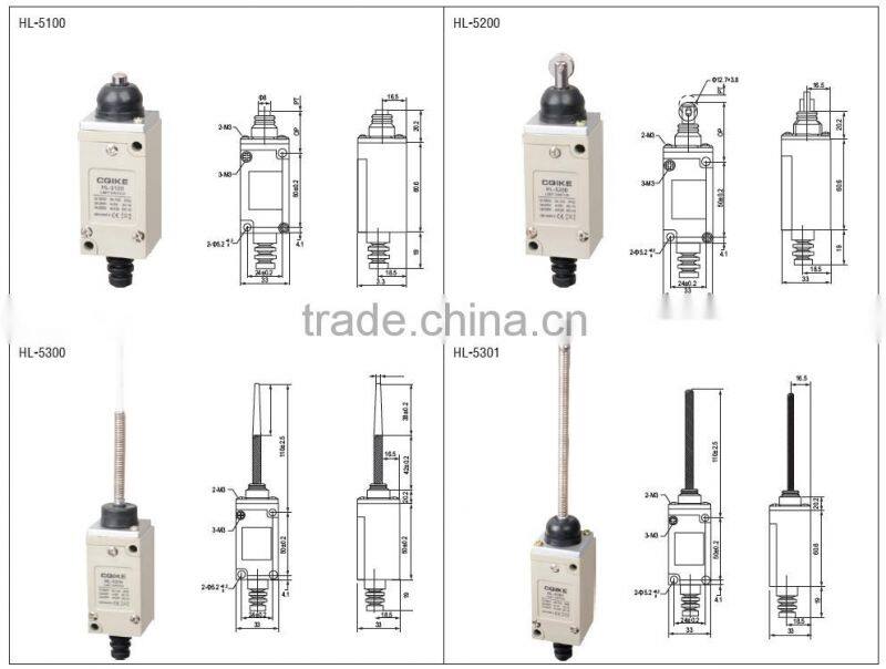 2015 Made in china alibaba AC 250V 5A HL limit switch az-8104
