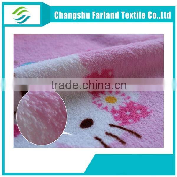 cute pink hello kitty coral fleece fabric