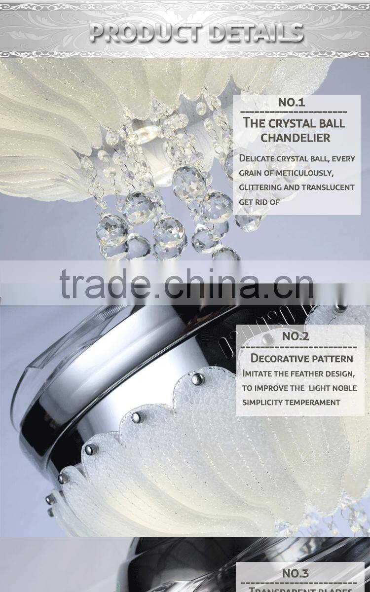 Handmade Crystal Lamp Shade Ceiling Fan