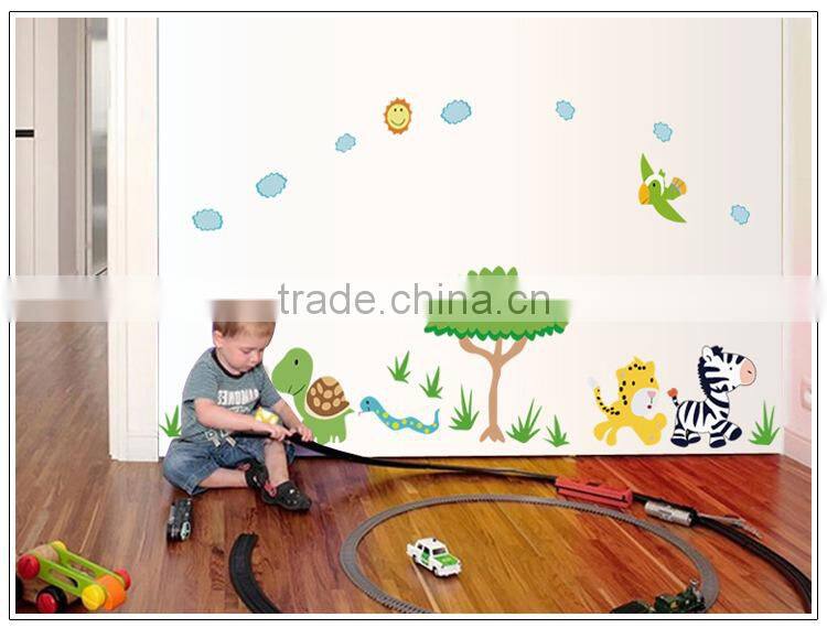 Happy Jungle animal Wall decal Removable stickers kids Baby nursery decor art
