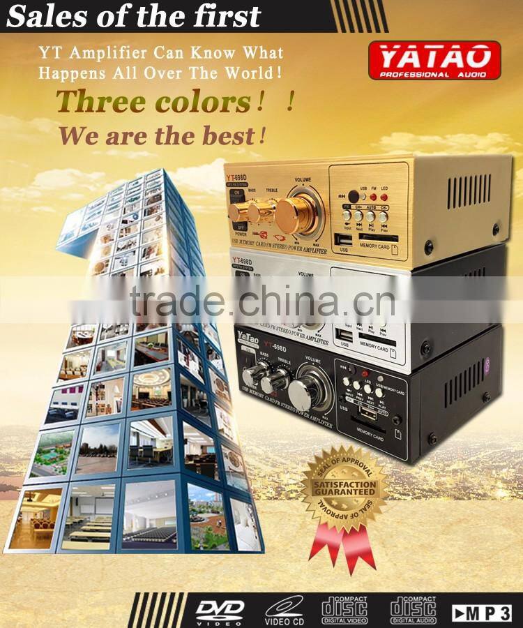 Minsound USB-700M professional power amplifier with U disk YT-698D with usb/sd three colour