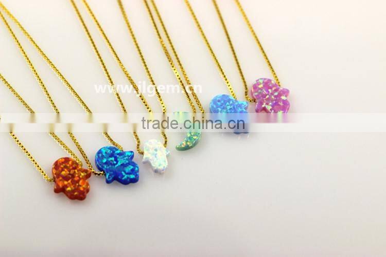 10mm opal heart sterling silver heart opal necklace/ synthetic opal/ heart opal charms