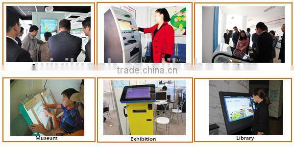 Wifi 3G optoinal Multimedia touch screen kiosk slim enclosure