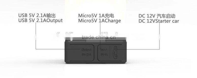 2015 hotsale mini multi-function car jump starter power bank