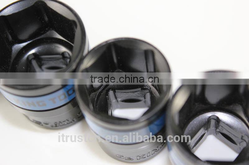 king tools 12PT black Short Socket wrench with blue belt 1/2" DR Tool KT005