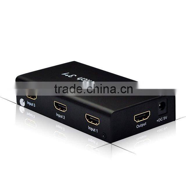 HD Audio/Video 3-Port Switch with Remote