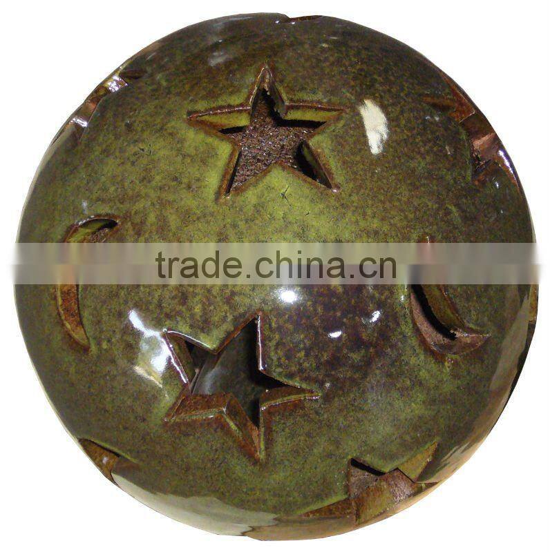 Decoration terracotta garden balls