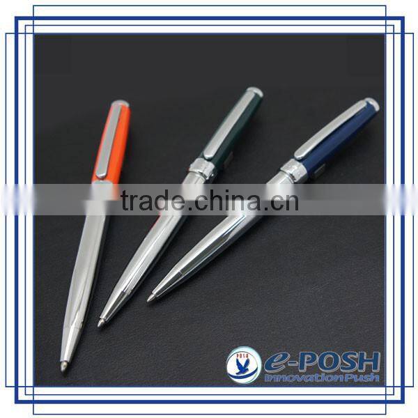 Elegant customized advertising logo metal twist action ball pen