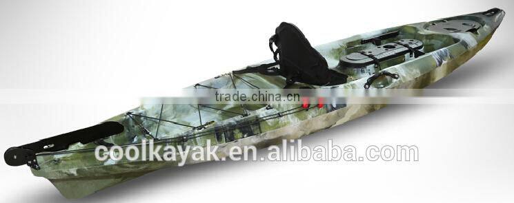 single fishing canoe kajak with rudder and pedal from cool kayak