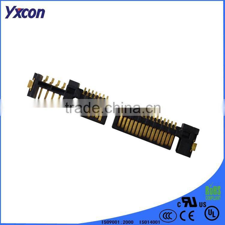Dongguan Yxcon 7pin+15pin with positive / reverse needle SATA female Connector