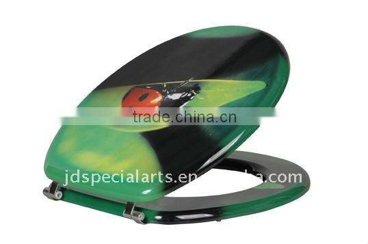 black and white toilet seat