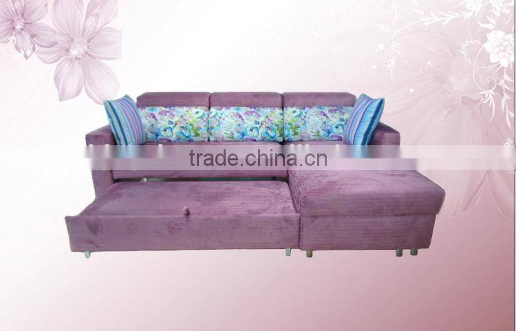 S4903 Ogahome Modern Corner Sofa bed Function And Storage Function