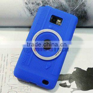 For galaxy s2 camera Case,camera silicon case for samsung galaxy s2 i9100 silicone case cover,mobile phone case
