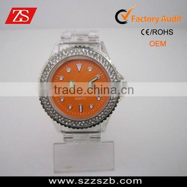 2012 blue and white hot sell Cheap Plastic Watches