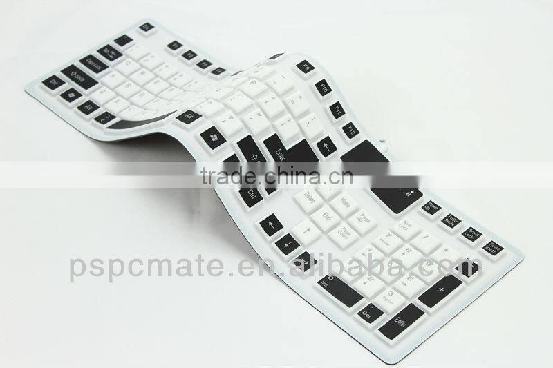 computer silica gel keyboard with led light